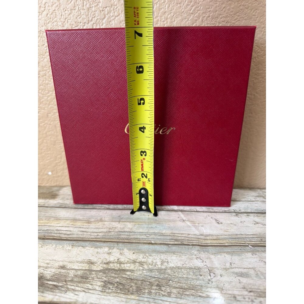 Set of 3 Cartier Red Presentation Jewelry Boxes Gold Logo - Empty - Picture 15 of 16